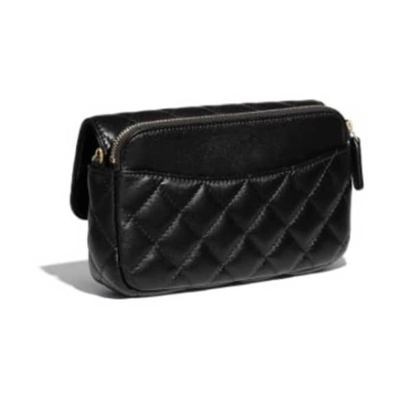 21SS新作可愛い シャネル フラップ フォン ケース 偽物 バッグ ブラック AP2096 B05518 94305